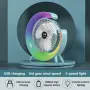Мини настолен вентилатор с многоцветни осветление. , снимка 3