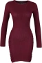 Дамска рокля Trendyol Woman Mini Bodycon с кръгло деколте размер XS, снимка 3