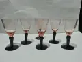 стари стъклени чаши цветно стъкло , снимка 1