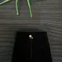 Златна обеца 14K с прозрачен камък – 0.25 г, снимка 4