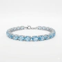 Сребърна гривна с фантастично изрязан Swiss Topaz , снимка 3