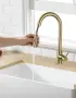 Кухненски смесител с издърпващ се чучур (Матово злато brushed gold), снимка 1