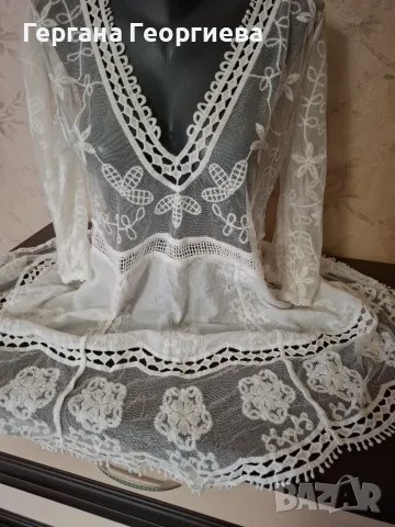 Дамска дантелена туника, снимка 3 - Туники - 51076732