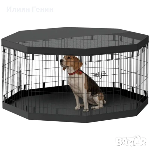Кошарка за кученца PawHut, височина 76 см, снимка 9 - За кучета - 54626764