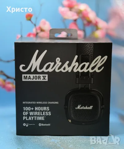 НОВИ!!! Безжични слушалки Marshall Major V, Bluetooth, 100+ часа батерия, Wireless Charging, Black, снимка 2 - Bluetooth слушалки - 55648581