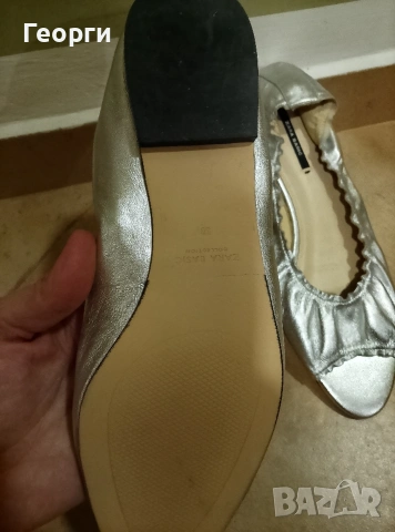 Zara нови дамски мокасини от естествена кожа, снимка 3 - Дамски ежедневни обувки - 53976708