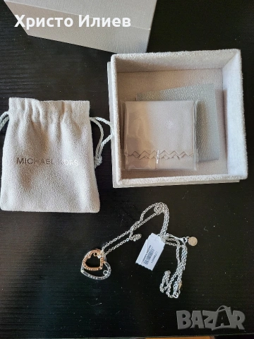Колие Michael Kors верижка със сърце, снимка 8 - Колиета, медальони, синджири - 54787415