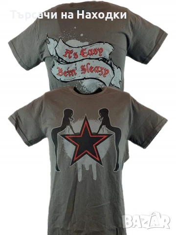 Оригинална мъжка тениска WWE Edge Easy Being Sleazy M Med Medium Dark Grey 