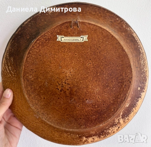 Ретро стенна чиния, дърворезба, снимка 4 - Други - 55153955