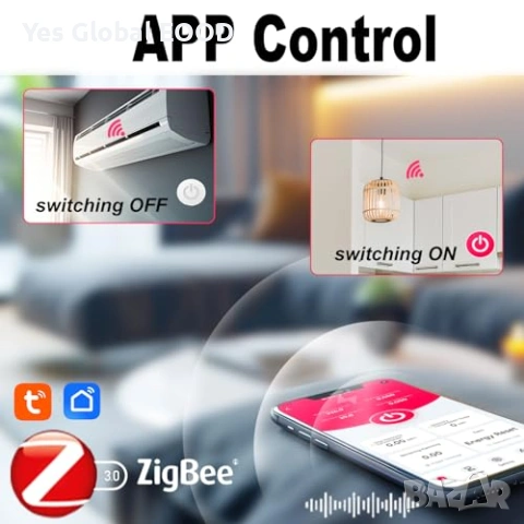 TONGOU ZigBee DIN Smart Switch 16A с измерване, снимка 3 - Друга електроника - 54762123