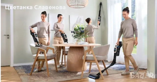 Безжична прахосмукачка Bosch Unlimited 10 BKS1041RHF, батерия 4.0 Ah, LED светлина, розова, снимка 8 - Прахосмукачки - 55325051
