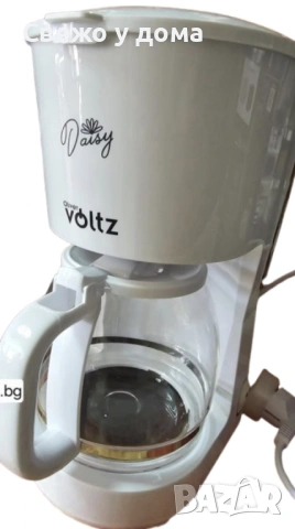 Кафемашина Oliver Voltz Daisy, 700W, 1.25 л, Светлинен индикатор -НОВА с гаранция 2 години!, снимка 4 - Кафемашини - 53997448
