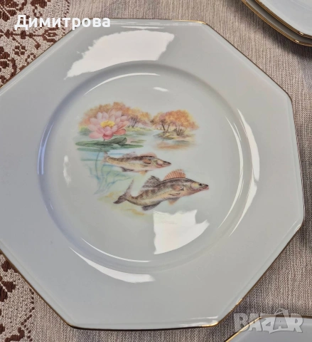 Рибен сервиз, Лимож, снимка 8 - Сервизи - 54227751