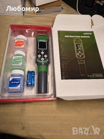 Цифров pH метър, PPM тестер за вода, цветен екран 4 в 1 pH тестер, pH EC TDS Temp тест за качество , снимка 3 - Басейни и аксесоари - 53950898