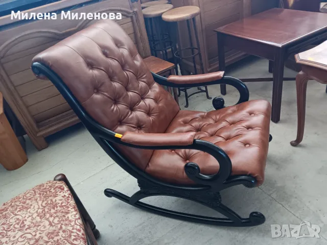 Люлеещо кресло тип Честърфийлд, снимка 4 - Дивани и мека мебел - 55457428