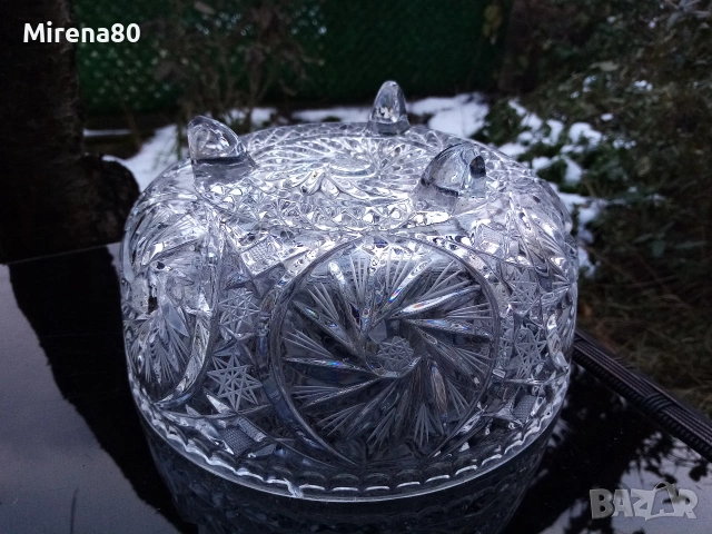 Полска кристална купа, снимка 8 - Антикварни и старинни предмети - 55073253