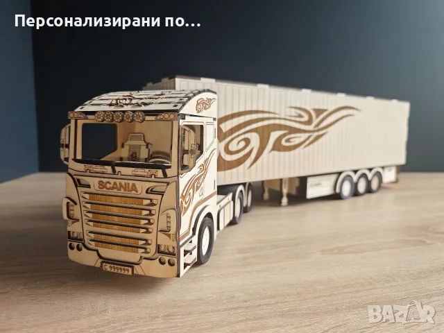 Персонализиран подарък минибар ТИР камион с ремарке поставка за бутилка вино, уиски или друг алкохол, снимка 8 - Други - 55067192