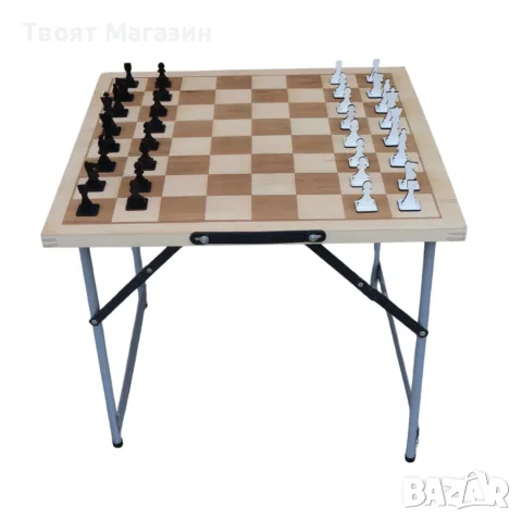 2 в 1- маса с игра "ШАХ", снимка 6 - Шах и табла - 55300812