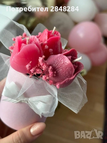 Букети от соев восък, снимка 6 - Подаръци за жени - 54356751