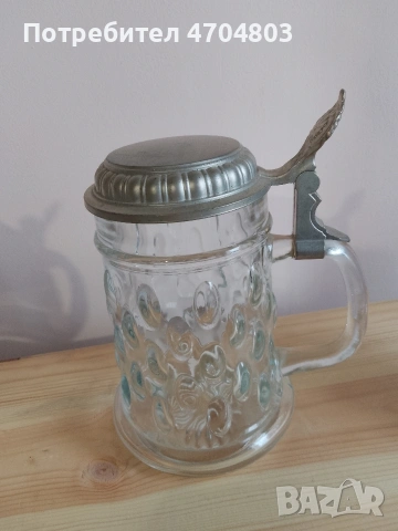 Колекция от 6 ретро немски халби за бира с капаци – Кристално стъкло, снимка 5 - Колекции - 53960008