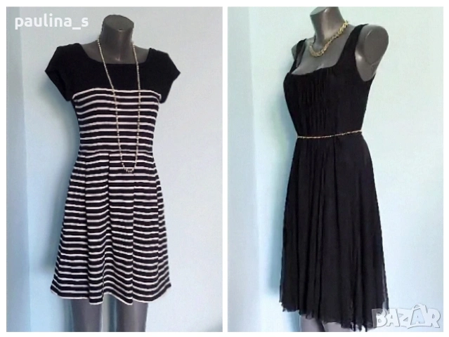 Два различни броя / Памучна и Тюлена маркова рокля с гол гръб "H&M" и "Vila" 