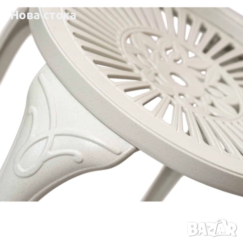 Градински стол цвят бял 43*50*87.5 см, снимка 3 - Градински мебели, декорация  - 54009150