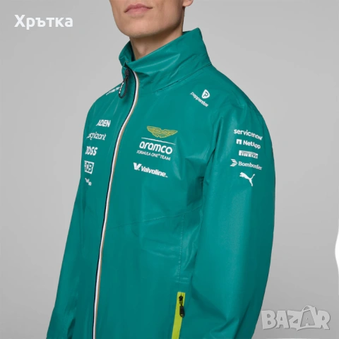Aston Martin x Hugo Boss F1 Team Rain - Оригинално мъжко яке , снимка 6 - Якета - 54633996