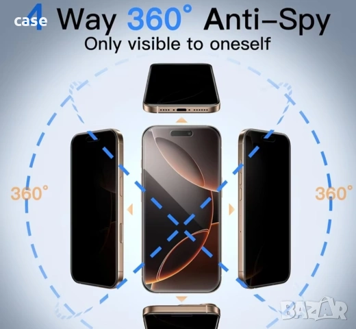 Honor 600pro,600,600lite прайвъси стъклен протектор anti spy, снимка 2 - Фолия, протектори - 54738902