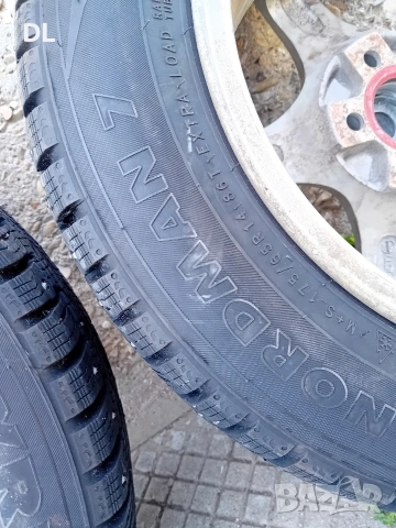 14 5х100 14 5x100 със зимни гуми с шипове 175 65 14, снимка 12 - Гуми и джанти - 50574714