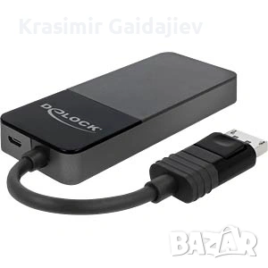 DisplayPort 1.4 сплитер, 1x DisplayPort > 3x HDMI, снимка 2 - Кабели и адаптери - 54819276