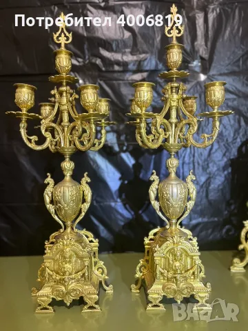 Автентичен френски каминен часовник  Louis XVI – позлатен бронз (Ormolu), ХIХ век , снимка 3 - Стенни часовници - 55376185