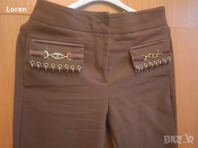 *Elisabetta Franchi*Кафяв дамски панталон , снимка 4 - Панталони - 54144766