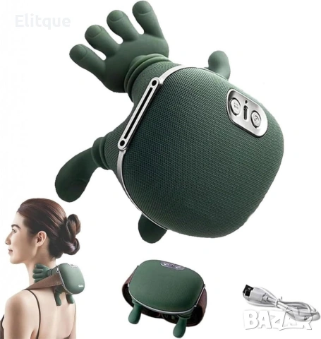 Масажор за врат и рамене с топлина, USB зареждане - 4D масаж, снимка 11 - Масажори - 54212566