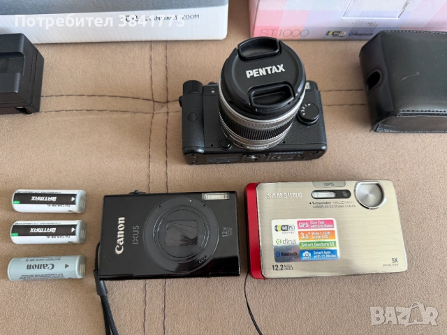 Pentax Q, Canon Ixus 510 HS и Samsung ST1000 нов комплект фотоапарати