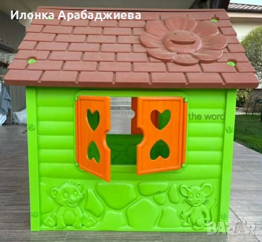 Детска градинска къщичка – Зелена,синя и розова къща за игра , снимка 3 - Други - 54590354