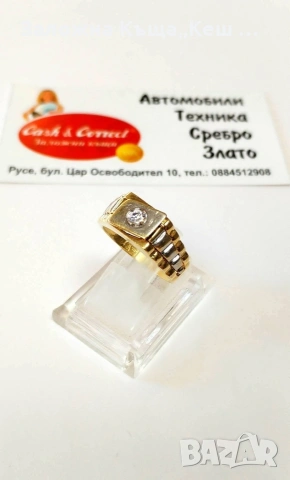 Златен мъжки пръстен 14К.Тегло 4.98 гр.Размер 61.Цена 400 €.