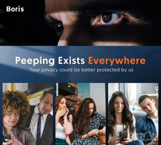 Anti-Privacy Screen protector , снимка 2 - Фолия, протектори - 54155343