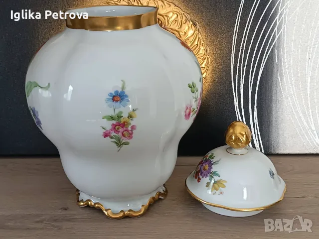 Голяма ваза с капак , снимка 4 - Антикварни и старинни предмети - 55435786