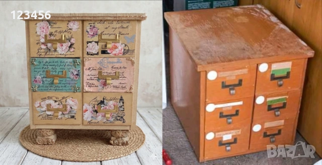 Уникално реставрирано шкафче – Ръчна изработка (Vintage Style), снимка 7 - Шкафове - 54447186