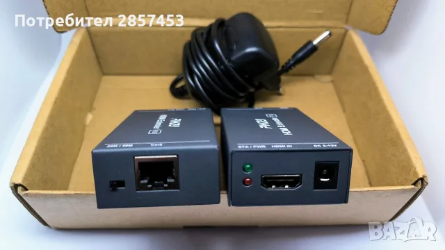 PWAY PW-HT202PG HDMI Extender 1080p 60Hz – TX/RX комплект, Cat5e/Cat6, 50m, снимка 2 - Мрежови адаптери - 55335106