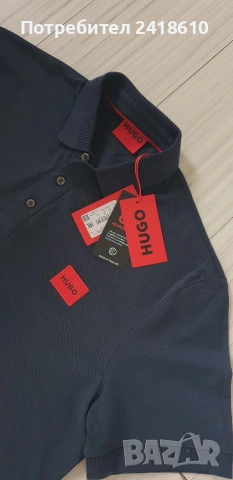 Hugo Boss HUGO Dareso222 Pique Pima Cotton Slim Fit Mens Size 2XL НОВО! ОРИГИНАЛ Мъжка Тениска!