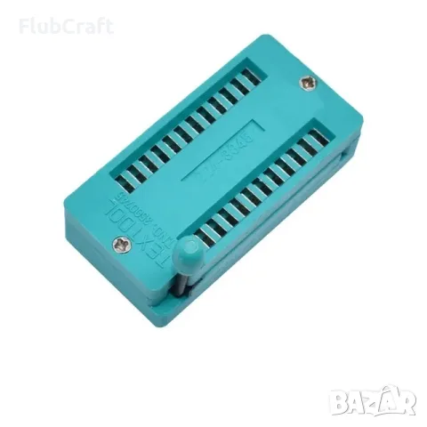 Цокъл за програматор ZIF, 24Pin Wide, растер 2.54mm