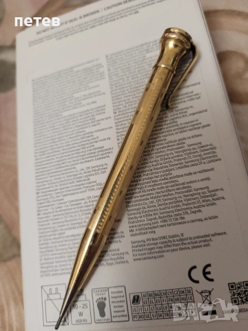 позлатен пиромолив. писалка.Ewersharp.