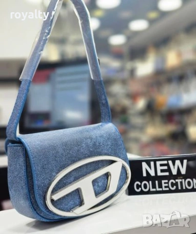 Diesel Нова Дамска Кожена Чанта Деним 