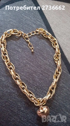 Масивно колие " Сърце " , снимка 6 - Колиета, медальони, синджири - 54147991