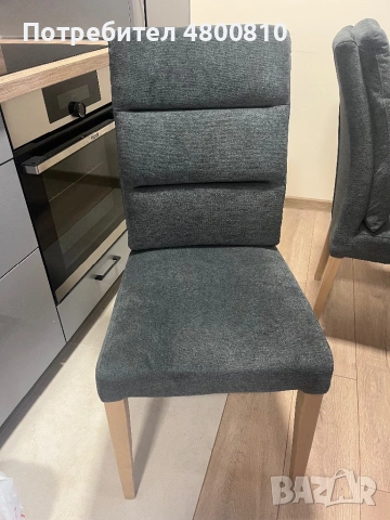 Сив трапезен стол Плеа 45/63/95 см, снимка 2 - Столове - 54366901