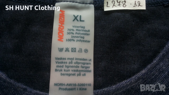 NORHEIM Thermo Underwear 70% Merino Wool размер L / XL термо блуза 70% Мерино вълна - 2677, снимка 9 - Блузи - 54731888
