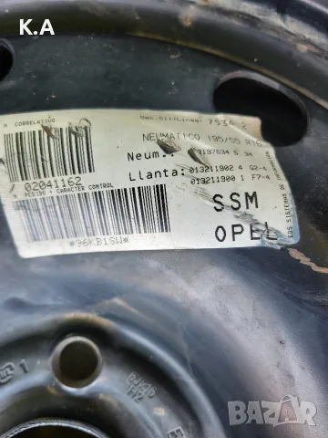 Резервна джанта с гума 16 цола Opel, снимка 2 - Гуми и джанти - 55638926