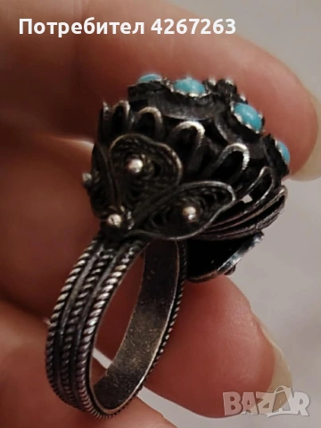 Сребърен пръстен корона Царство България, снимка 2 - Пръстени - 50986412