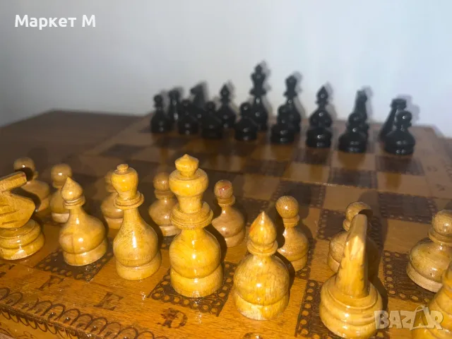 Шах с дървени фигури, снимка 5 - Други спортове - 55373329